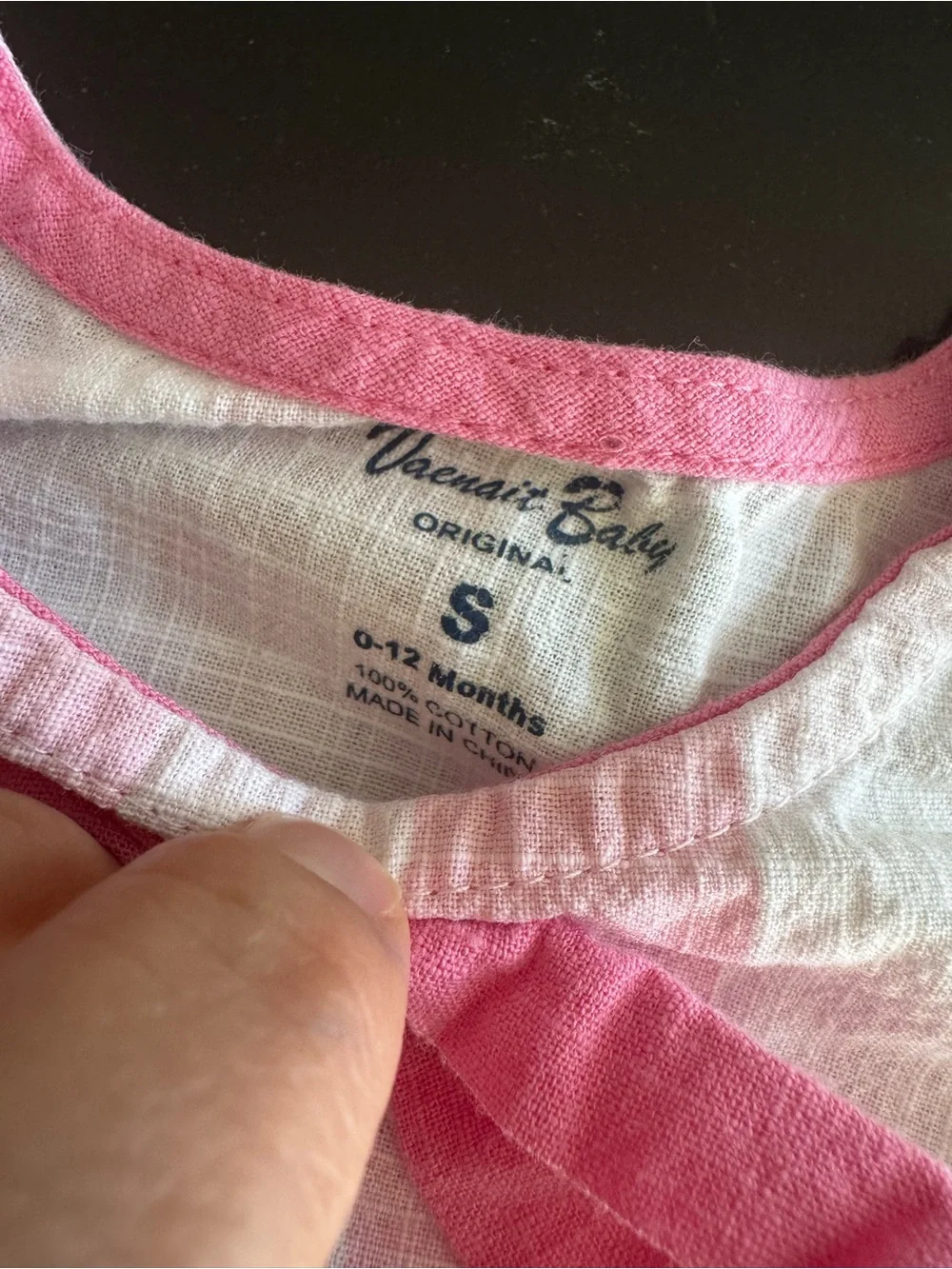 Pink & White Striped Baby Romper with Bow